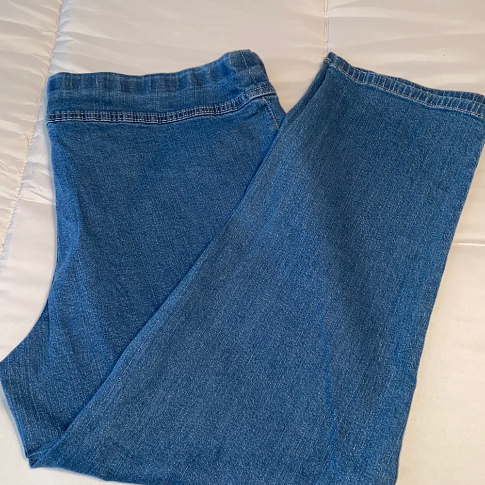 NWT Terra & Sky Mid Rise Pull On Jeans 1x 16w-18w